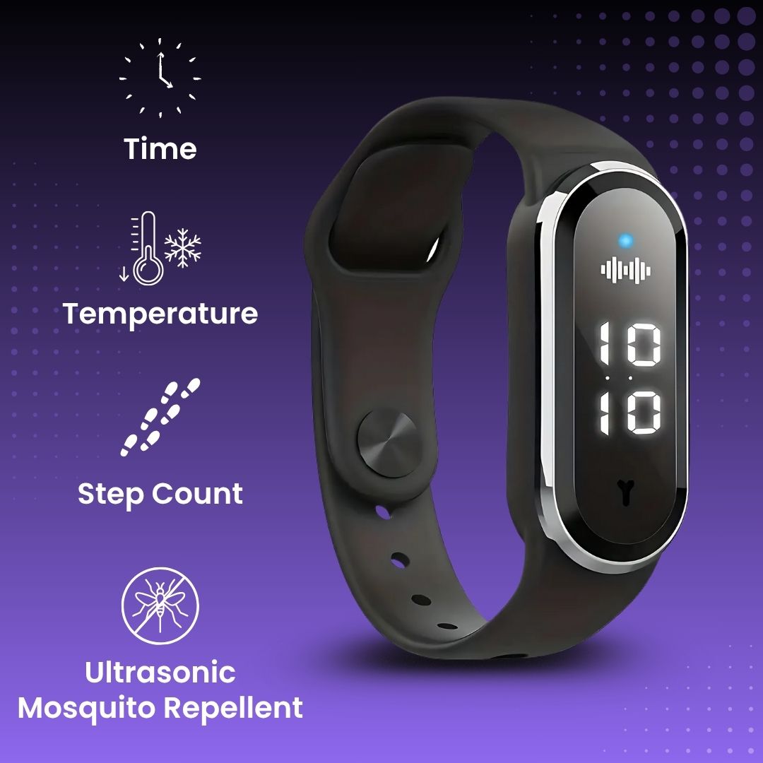 Smart Ultrasonic Mosquito Repellent Bracelet